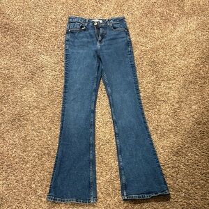 Zara Dark Blue Wide Leg Jeans